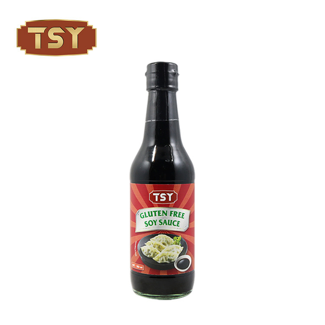 250ml küçük uygun fiyatlı vegan glutensiz soya sosu tavuk için